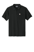 Carhartt Force UPF 40 Performance Pocket Polo - Embroidered — CT106880 — Black flat front