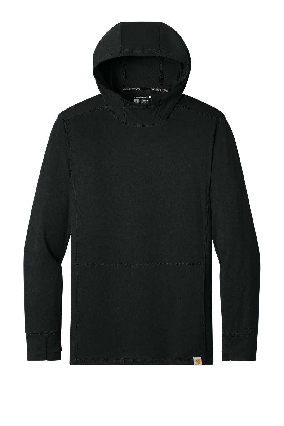Carhartt Force  Sun Defender  Long Sleeve Hood — CT106923 — Black flat front