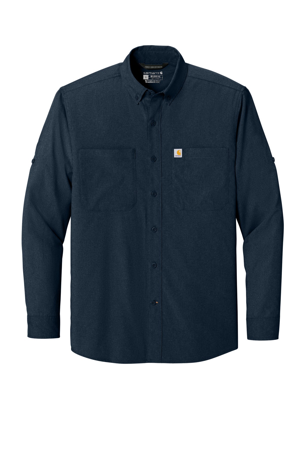 Carhartt Force  Sun Defender  Long Sleeve Shir — CT107106 — Navy flat front