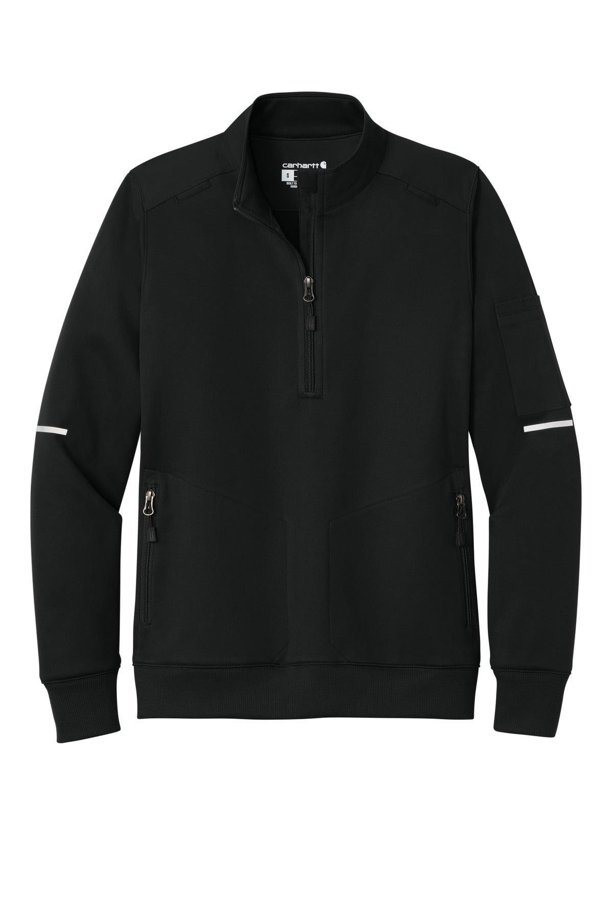 Carhartt  Women's FLD & RSCU 1/2-Zip Mid-Layer CTC829 — CTC82912 — Black flat front