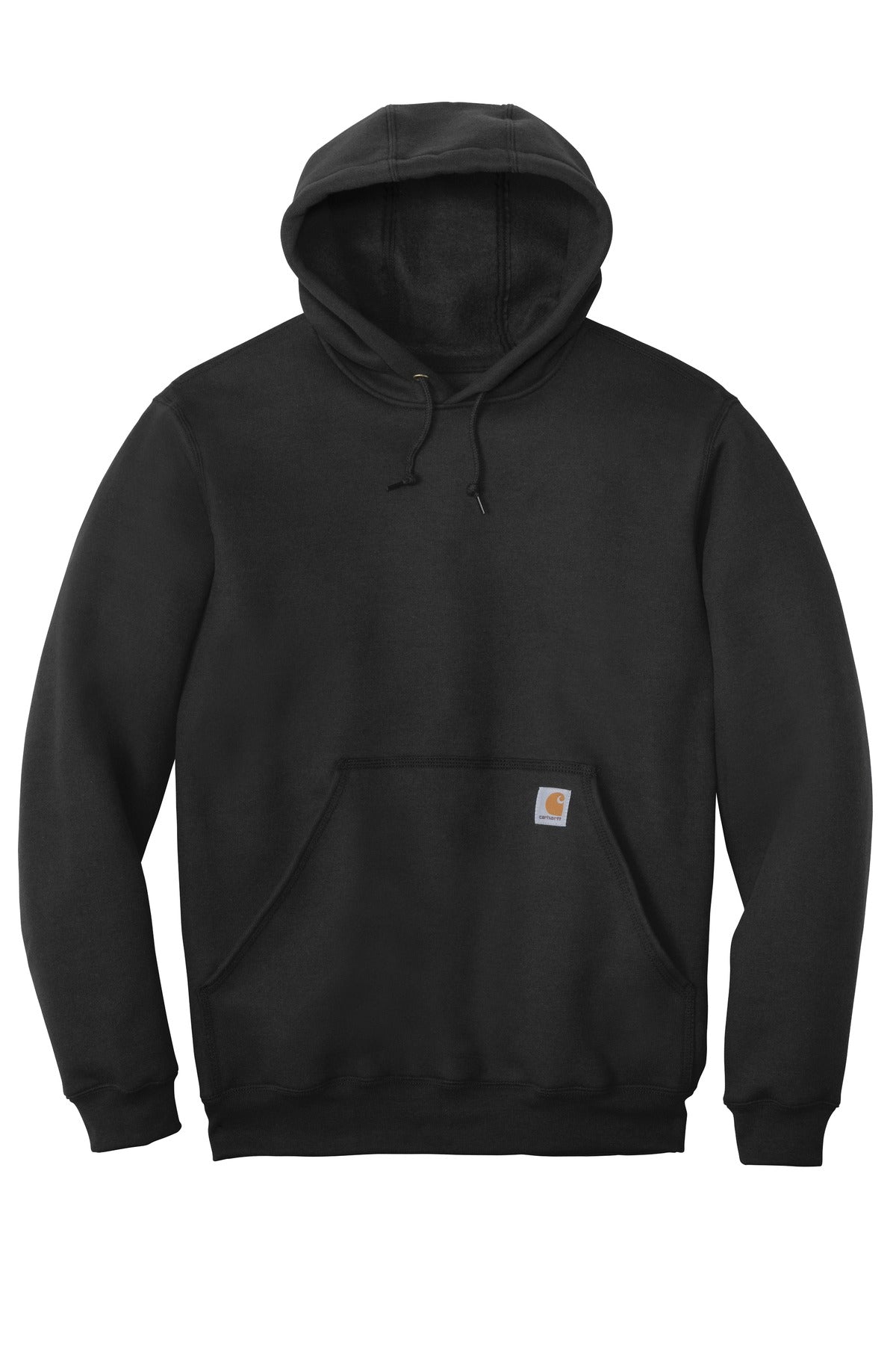 Carhartt Midweight Pullover Hoodie - Embroidered — CTK121 — Black flat front