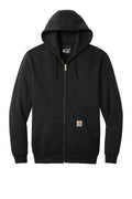 Carhartt Midweight Zip Hoodie - Embroidered — CTK122 — Black flat front