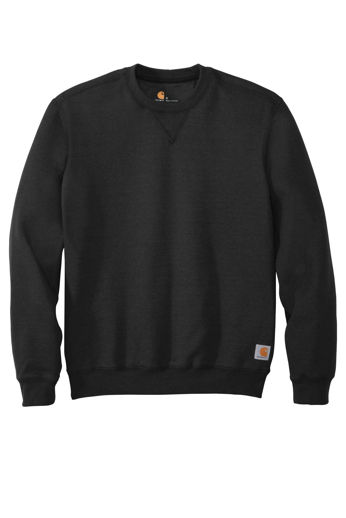 Carhartt Midweight Crewneck Sweatshirt - Embroidered — CTK124 — Black flat front
