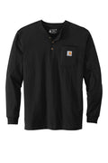 Carhartt Long Sleeve Henley Shirt — CTK128 — Black flat front