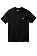Carhartt Workwear Crewneck Pocket T-shirt - Embroidered — CTK87 — Black flat front