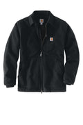 Carhartt Tall Washed Duck Sherpa-Lined Coat — CTT104293 — Black flat front