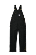 Carhartt  Tall Firm Duck Insulated Bib Overalls CTT10 — CTT106672 — Black flat front