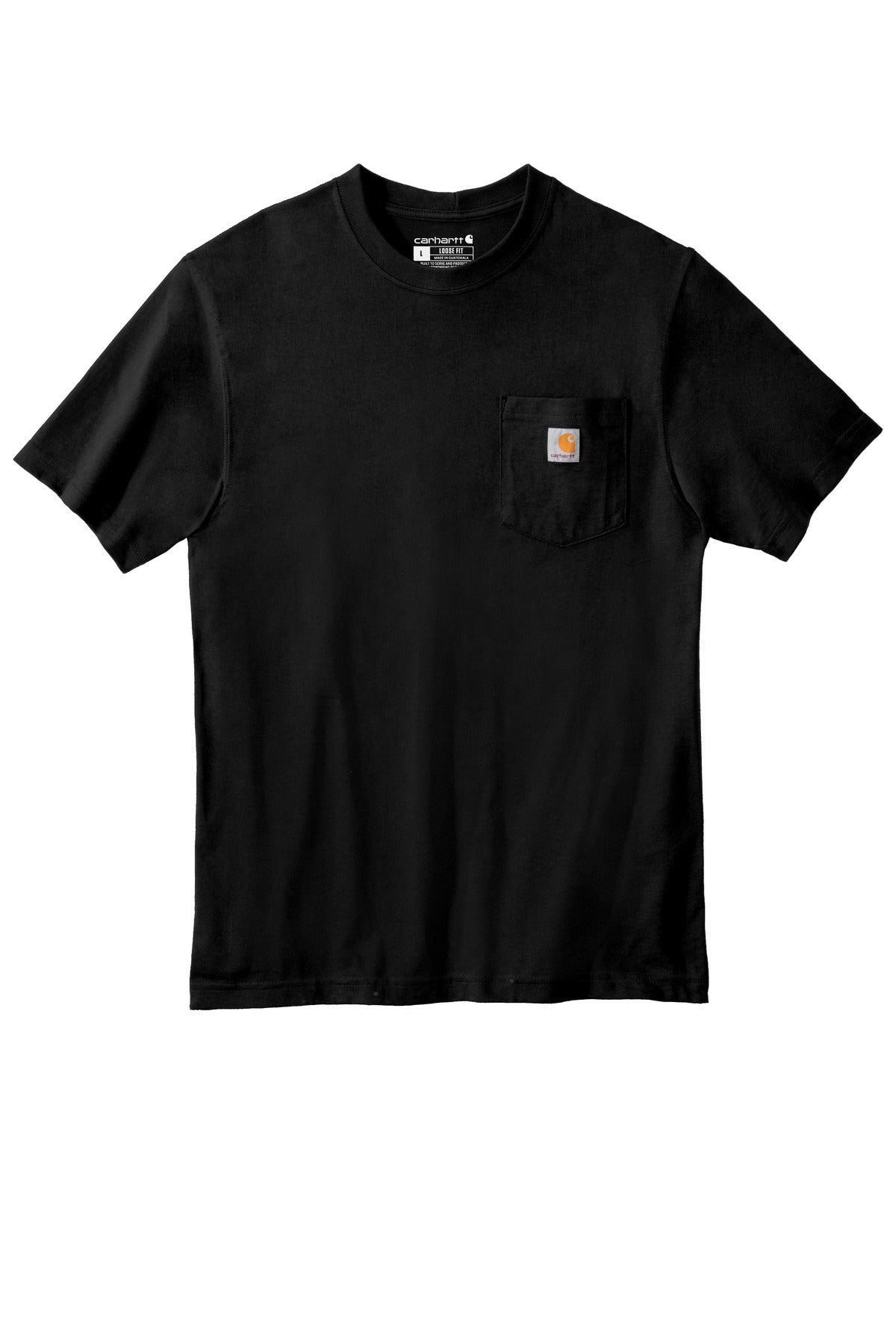 Carhartt Tall Workwear Pocket T-shirt — CTTK87 — Black flat front