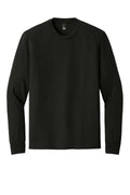 District Tri-Blend Long Sleeve T-shirt — DM132 — Black flat front