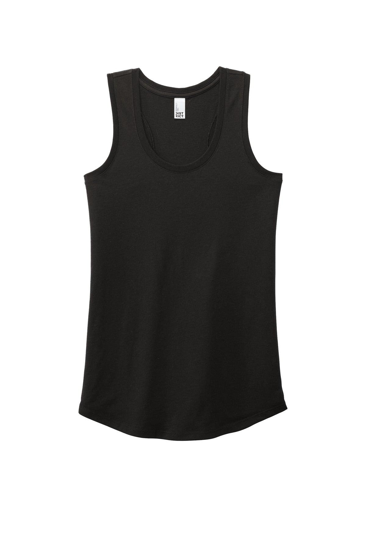 District Women's Tri-Blend Racerback Tank — DM138L — Black flat front
