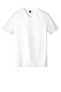 District Tri-Blend V-Neck T-shirt — DT1350 — White flat front