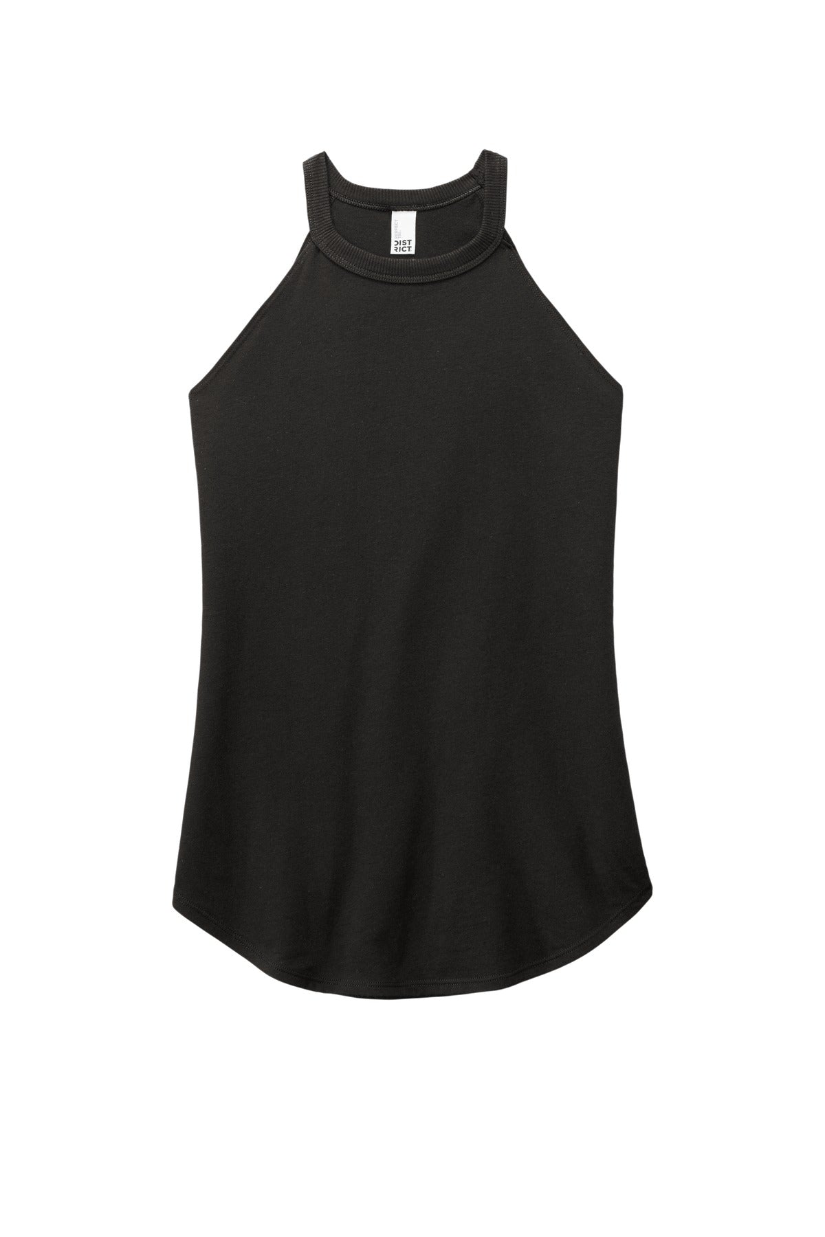 District Women's Tri-Blend Rocker Tank — DT137L — Black flat front