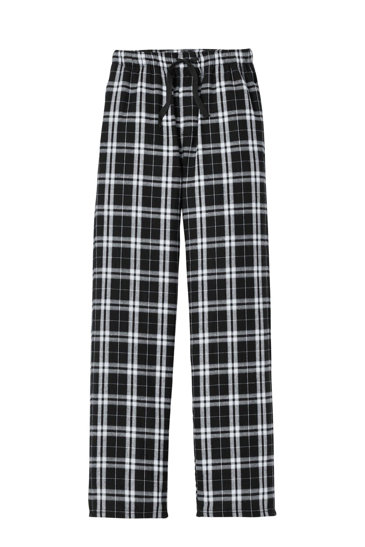 District Flannel Plaid Pant — DT1800 — Black flat front
