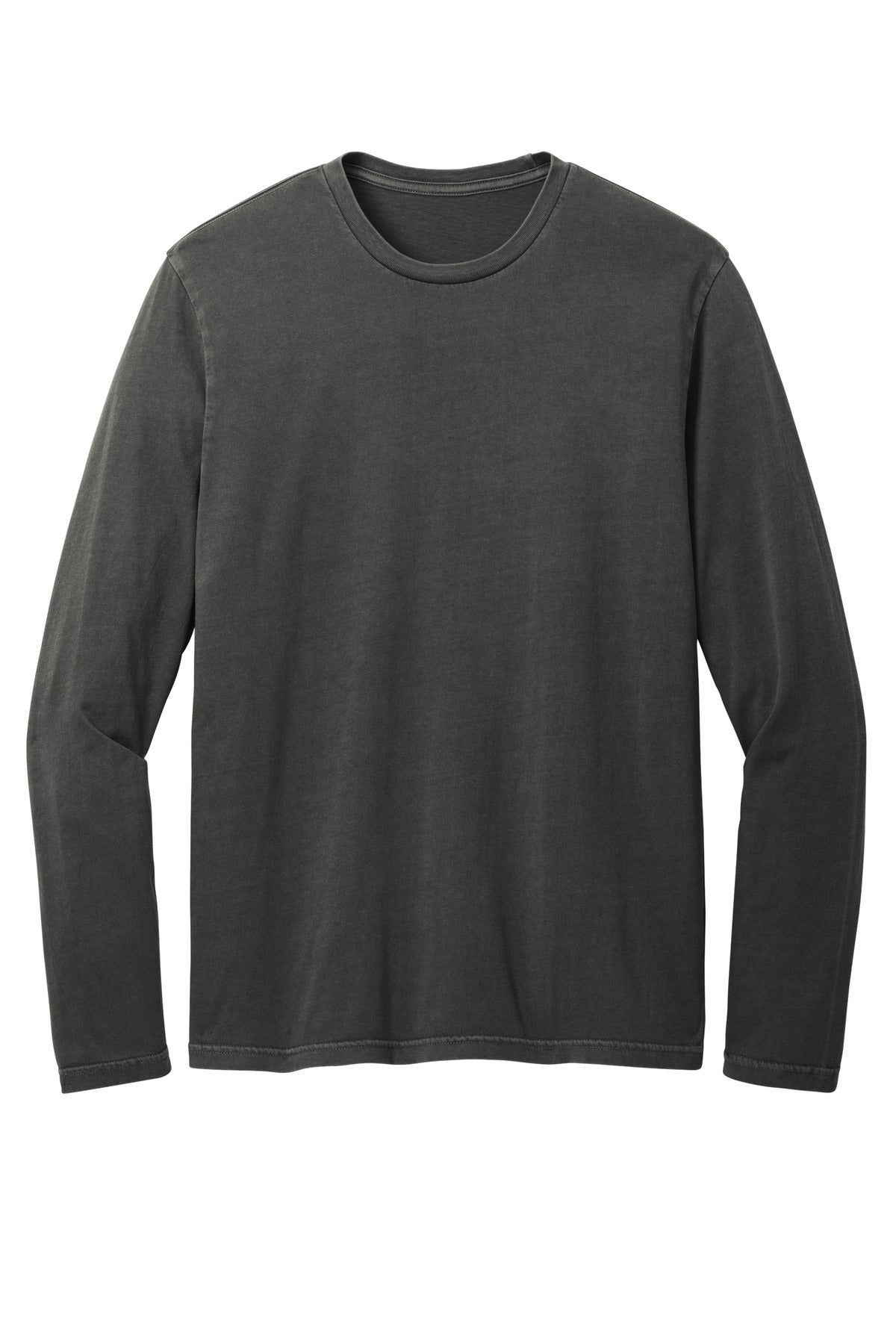 District Wash Garment Dyed Long Sleeve T-shirt — DT2103 — Black flat front