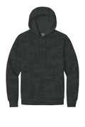 District Wash Camo Recycled Fleece Pullover Hoodie — DT2200C — Black flat front