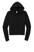 District Women's V.I.T. Drop Shoulder Pullover Hoodie — DT6101 — Black flat front