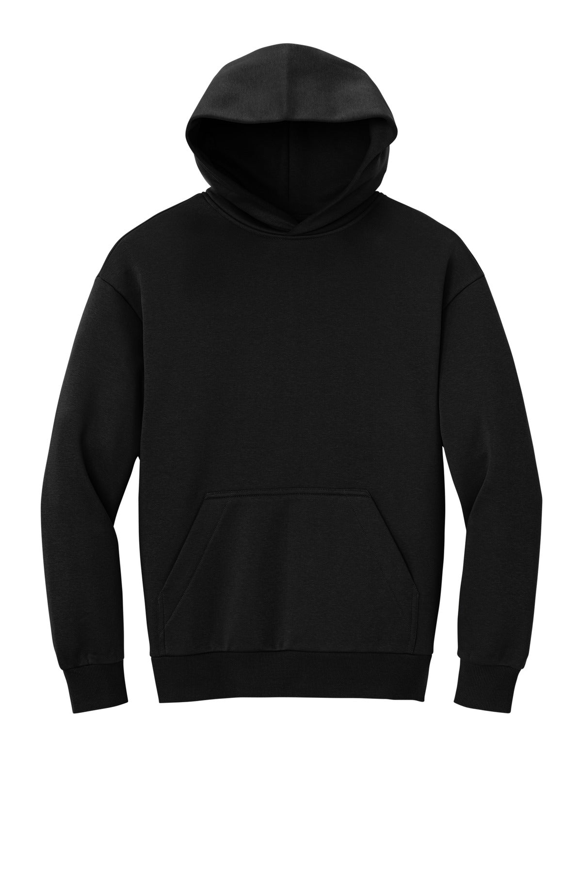 District V.I.T. Heavyweight Fleece Pullover Hoodie — DT6150 — Black flat front