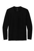 District Re‑Tee Long Sleeve T‑shirt - Embroidered — DT8003 — Black flat front