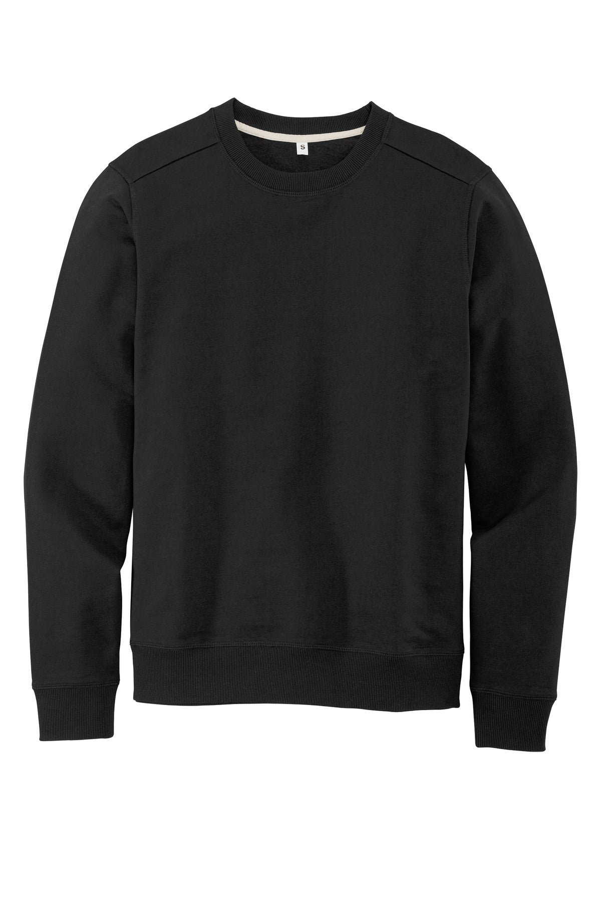 District Re-Fleece Crewneck Sweatshirt — DT8104 — Black flat front