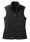 Eddie Bauer Women's Fleece Vest — EB205 — Black flat front