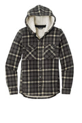 Eddie Bauer Women's Woodland Fleece Shirt Jacket — EB229 — Grey Steel/ Bone flat front