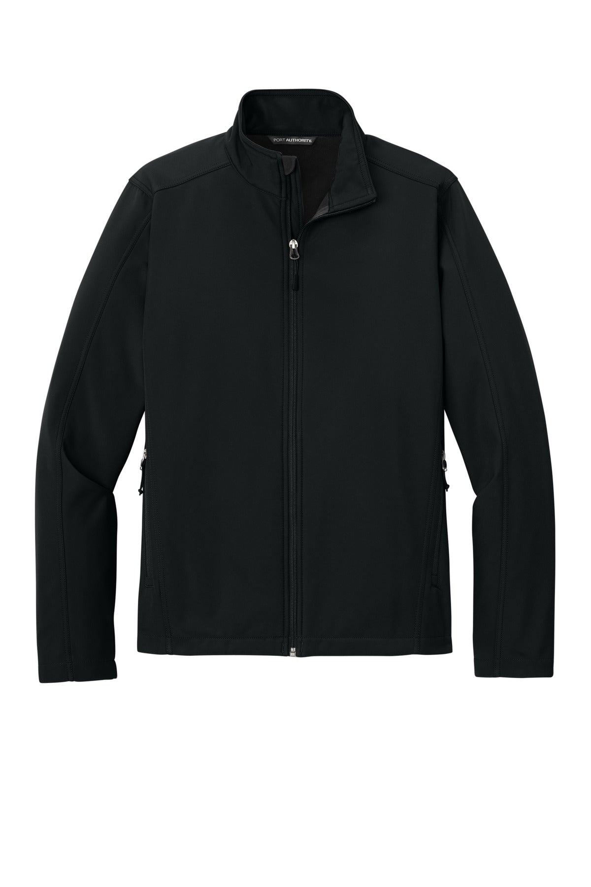 Port Authority Core Fleece Lined Soft Shell Jacket - Embroidered — J317 — Black flat front