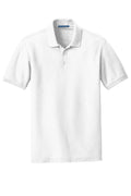 Port Authority Lightweight Classic Pique Polo - Embroidered — K100 — White flat front