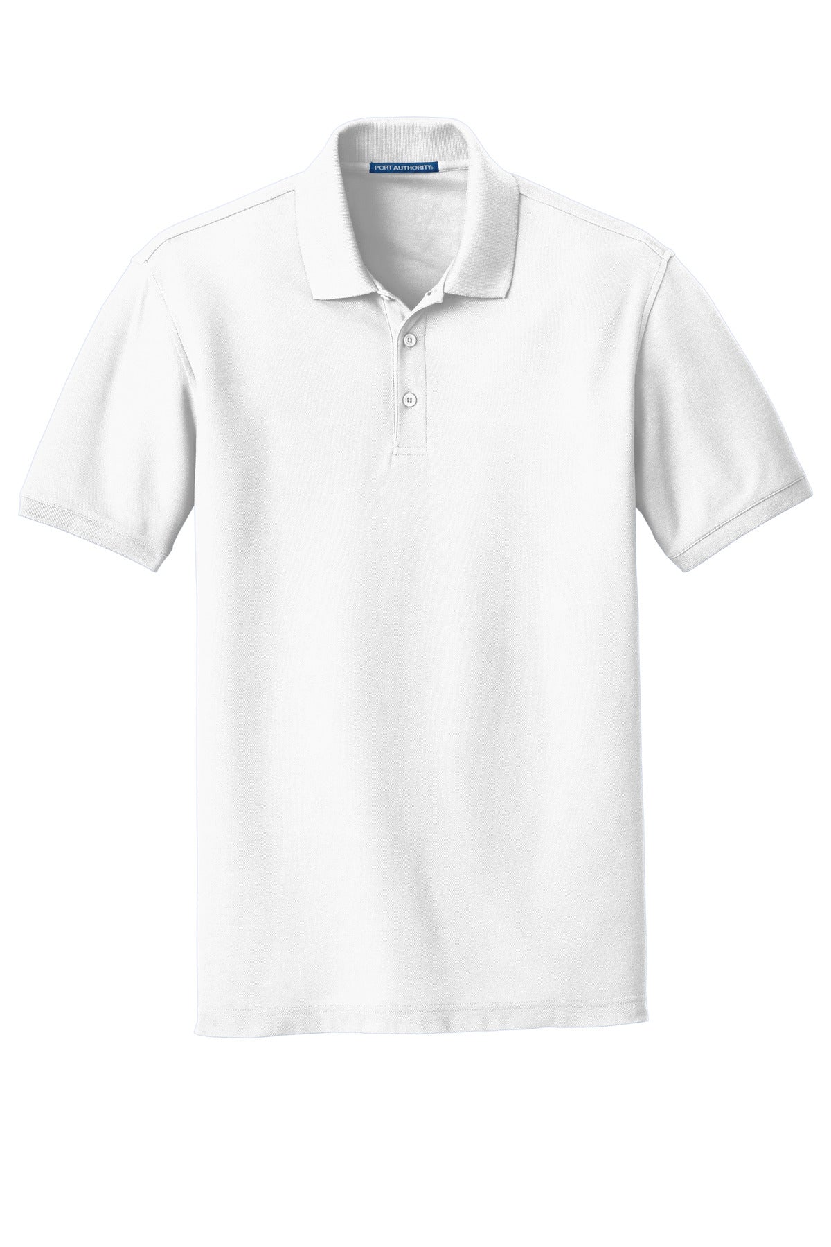 Port Authority Lightweight Classic Pique Polo - Embroidered — K100 — White flat front