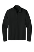 Port Authority Wearever Double Pique Quarter Zip Sweatshirt — K210 — Deep Black flat front