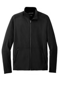 Port Authority Accord Stretch Performance Full Zip Sweatshirt — K595 — Black flat front