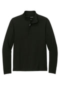 Port Authority Fairway Stretch Quarter Zip Sweatshirt — K829 — Deep Black flat front