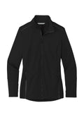 Port Authority Women's Collective Tech Soft Shell Jacket - Embroidered — L921 — Deep Black flat front