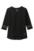 New Era Women's Tri-Blend Raglan T-shirt — LNEA136 — Black Solid/ Graphite flat front