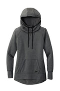 New Era Women's Tri-Blend Pullover Hoodie — LNEA510 — Black Heather flat front