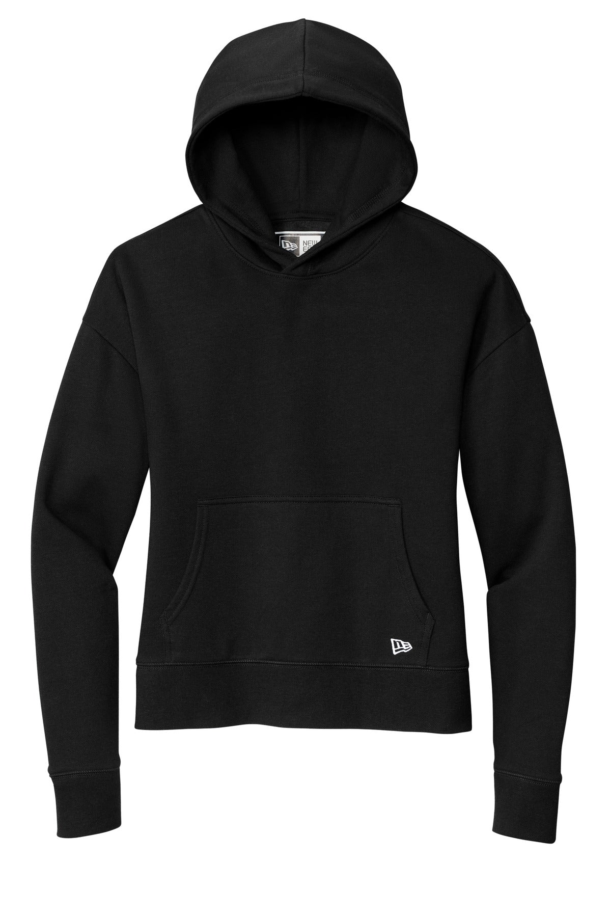 New Era Women's Comeback Midweight Pullover Hoodie — LNEA550 — Black flat front