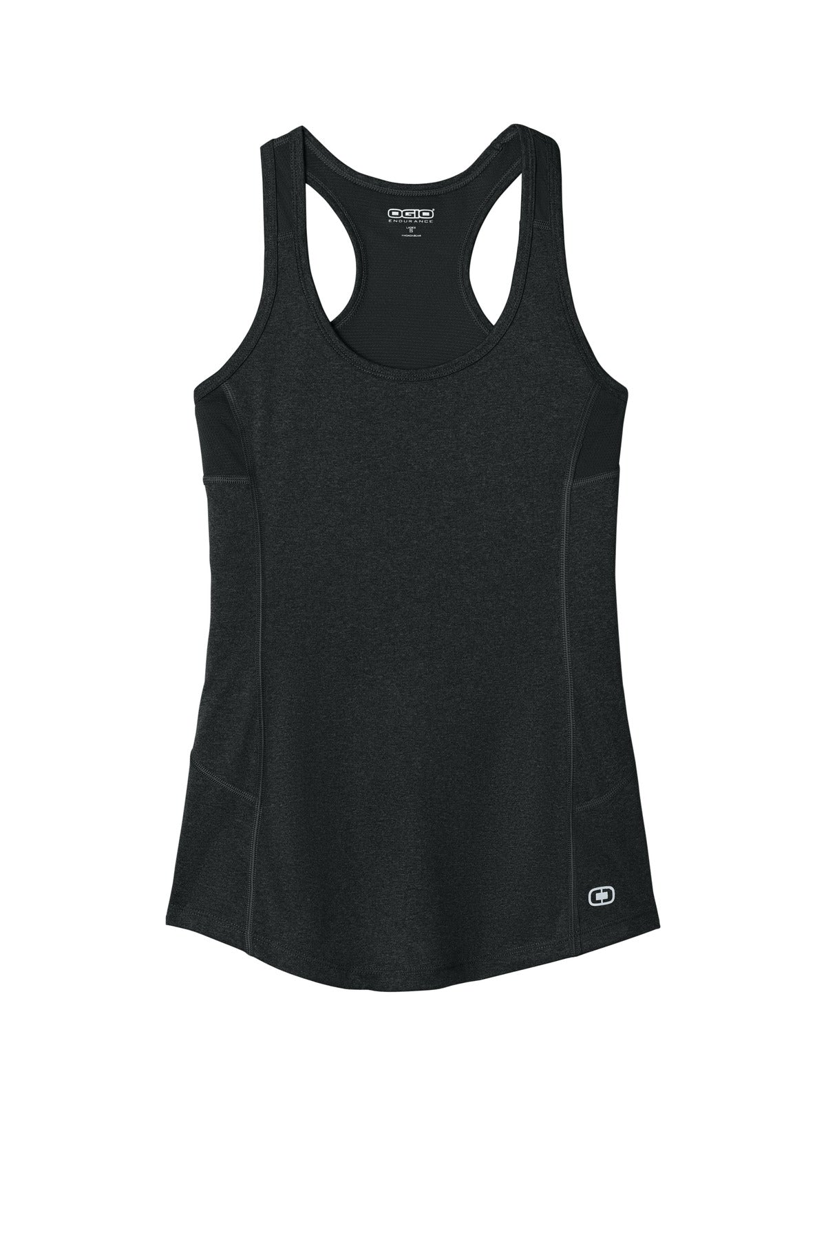OGIO Women's Endurance Pulse Racerback Tank — LOE322 — Blacktop flat front