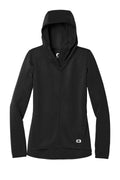 OGIO Endurance Women's Stealth Zip Hoodie — LOE728 — Blacktop flat front