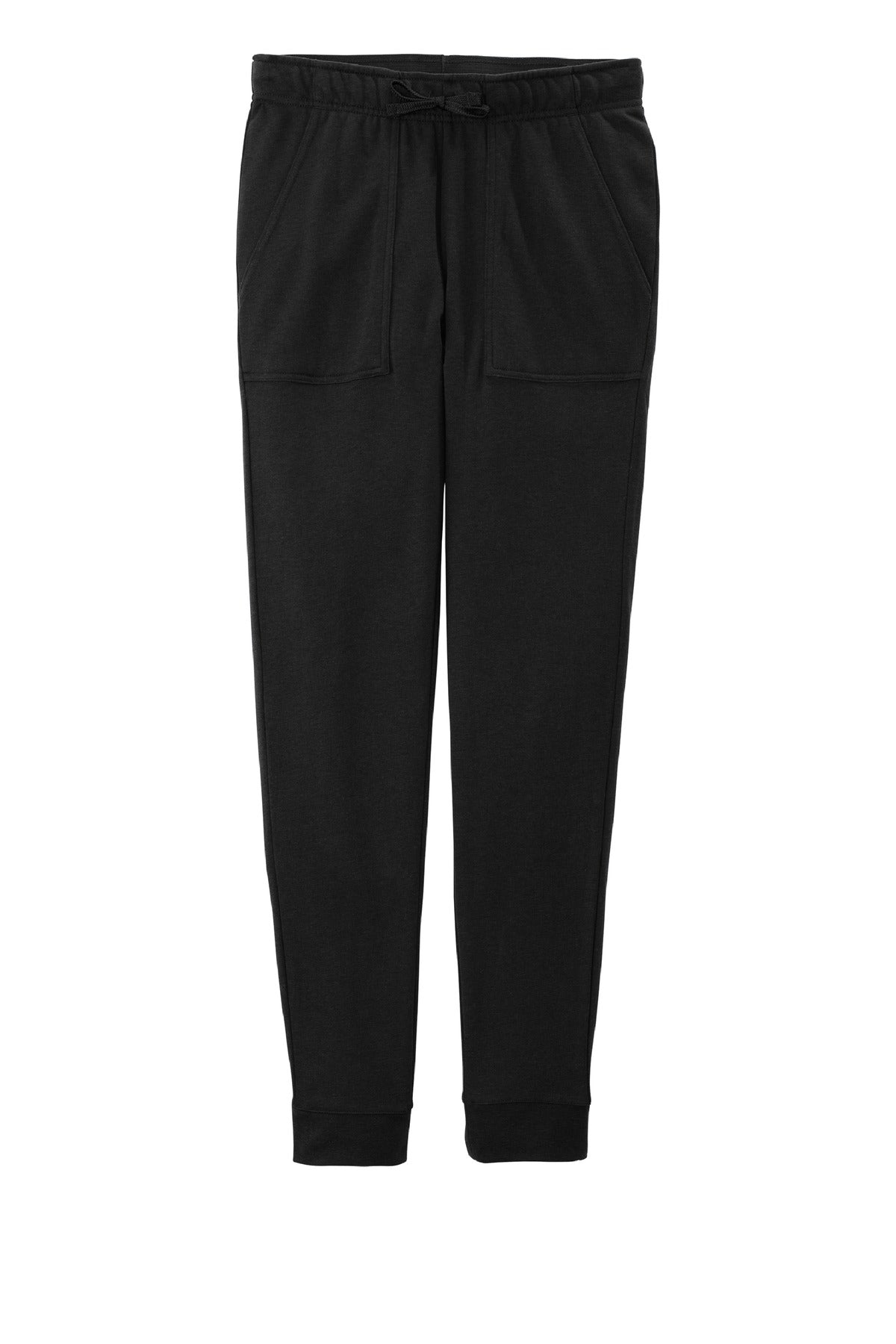 Sport-Tek Women's Joggers — LST299 — Black Triad Solid flat front