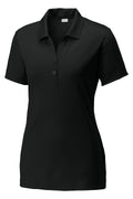 Sport-Tek Women's Competitor Lightweight Performance Polo - Embroidered — LST550 — Black flat front