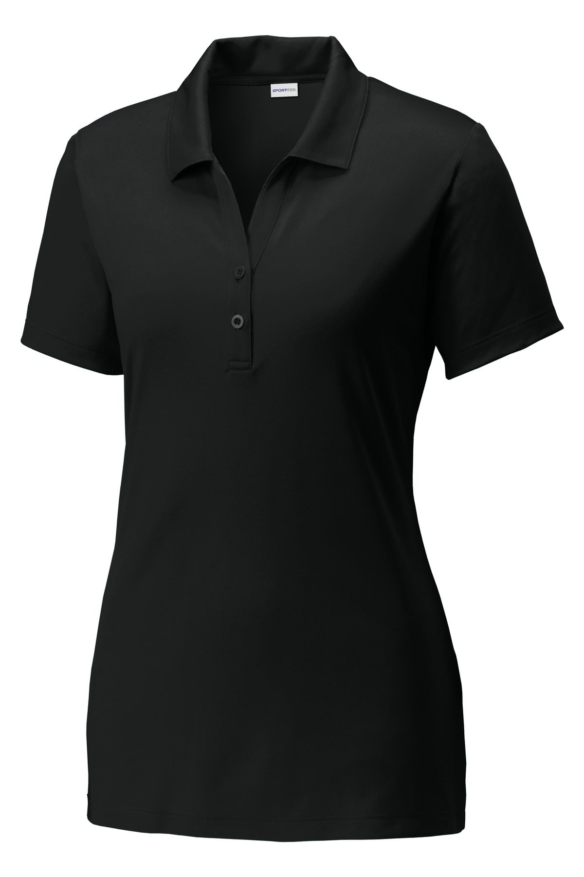 Sport-Tek Women's Competitor Lightweight Performance Polo - Embroidered — LST550 — Black flat front