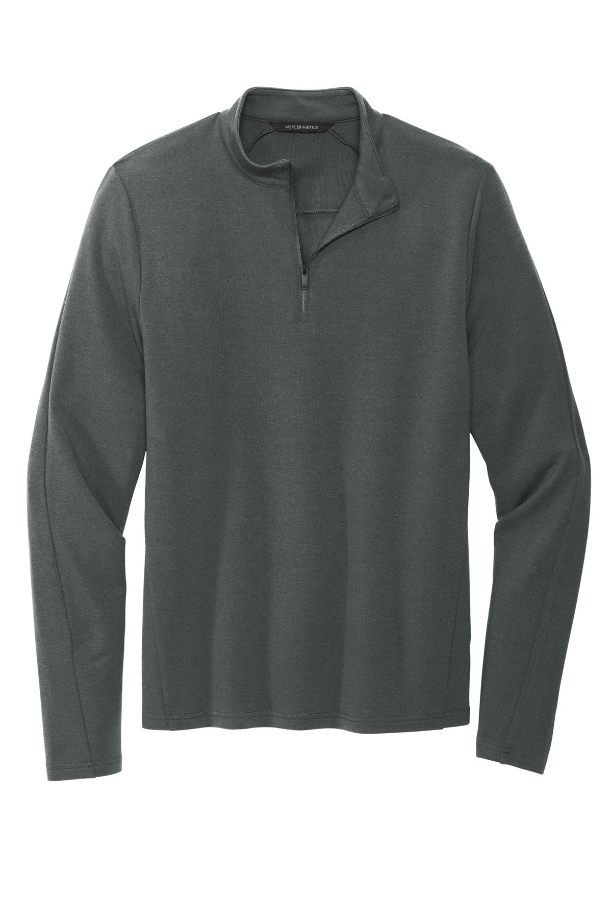Mercer+Mettle Stretch Quarter Zip Sweatshirt — MM3010 — Anchor Grey flat front
