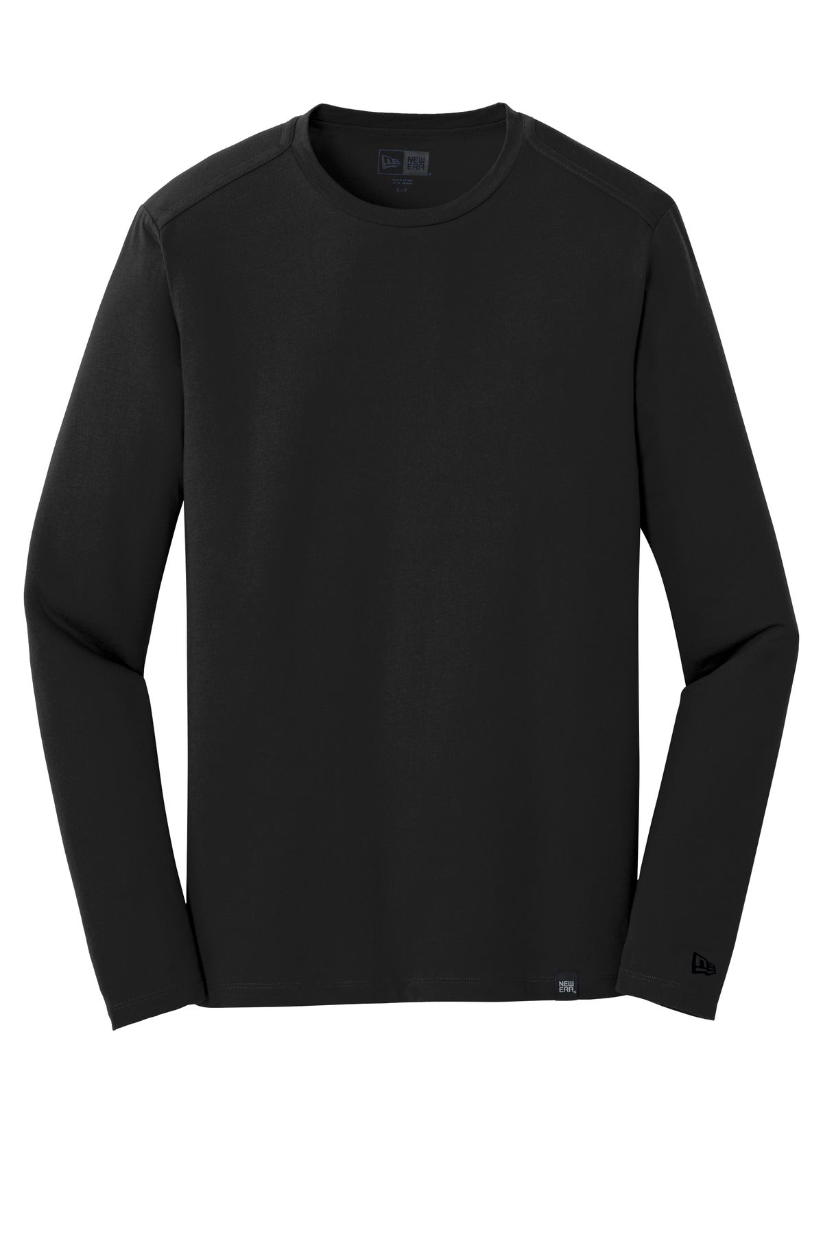 New Era Heritage Blend Long Sleeve T-shirt — NEA102 — Black flat front
