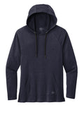 New Era Tri‑Blend Long Sleeve Hooded Shirt — NEA137 — True Navy flat front