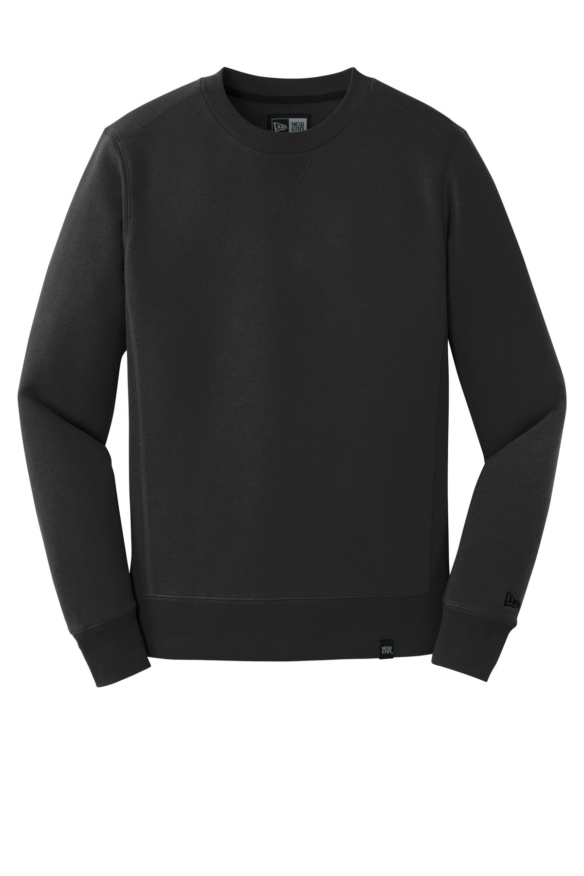 New Era French Terry Crewneck Sweatshirt — NEA501 — Black flat front