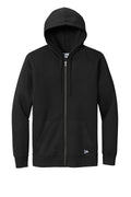 New Era Comeback Fleece Zip Hoodie — NEA551 — Black flat front