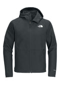 The North Face Barr Lake Hooded Soft Shell Jacket - Embroidered — NF0A8BUF — Asphalt Grey Dark Heather flat front