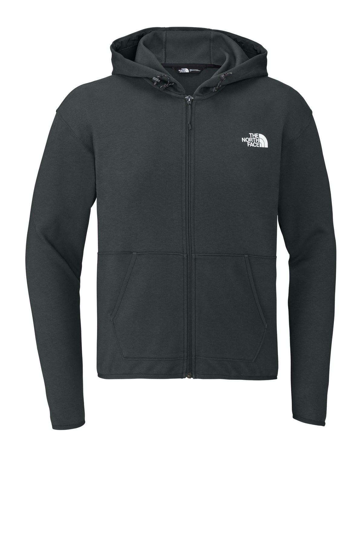 The North Face Double-Knit Zip Hoodie — NF0A8BUS — Asphalt Grey flat front