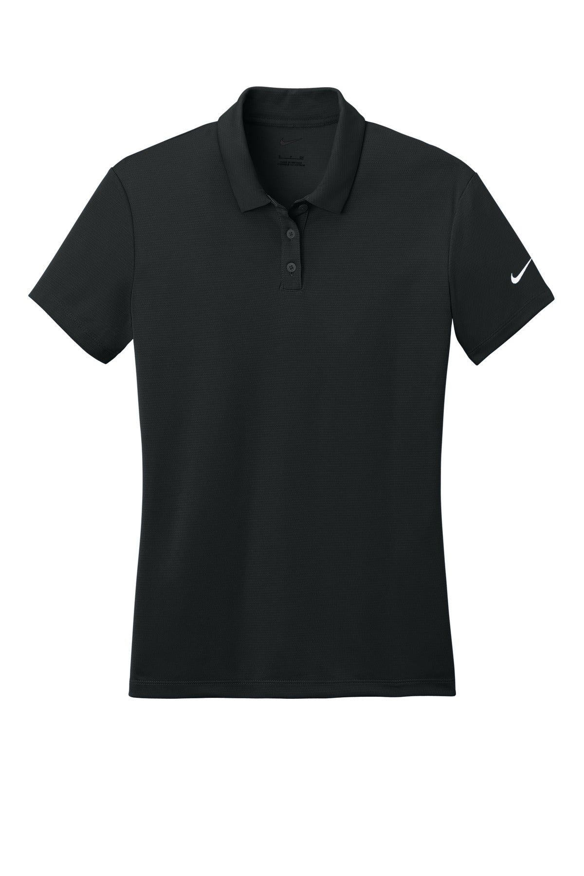 Nike Women's Dry Essential Solid Polo — NKBV6043 — Black flat front