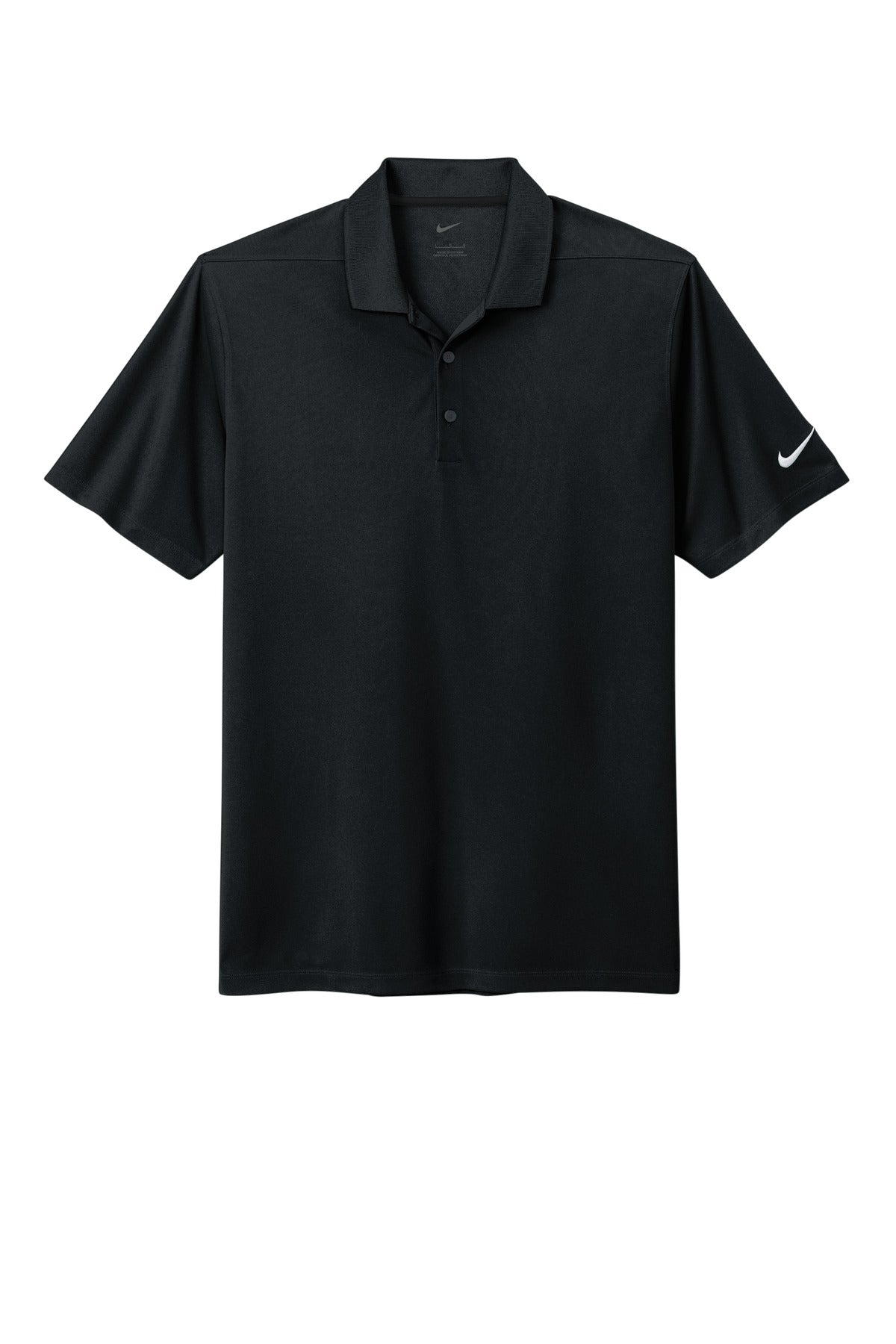Nike Dri-FIT Micro Pique Performance Polo 2.0 - Embroidered — NKDC1963 — Black flat front