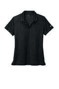 Nike Women's Dri-FIT Micro Pique Performance Polo 2.0 - Embroidered — NKDC1991 — Black flat front